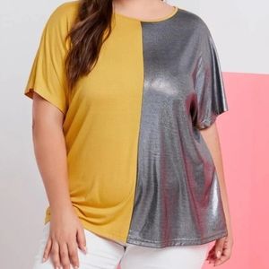 Silver & mustard top